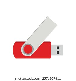 USB stick flat vector design isolated on a white background