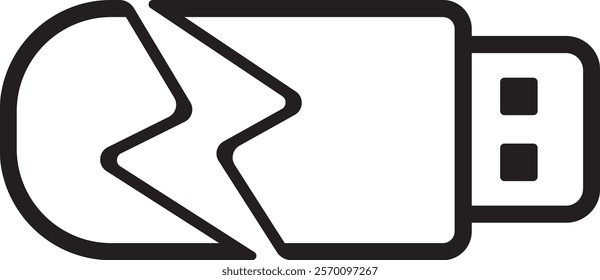usb stick icon black and white