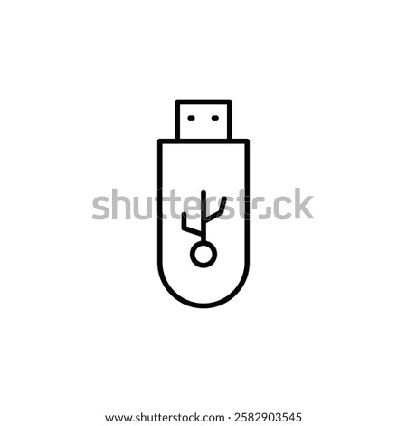 Usb stick icon Flat fill set collection