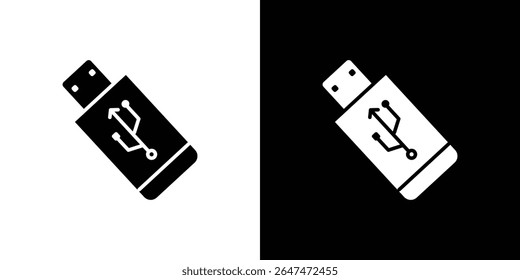 Ícone de usb stick Vetor plano isolado em contorno