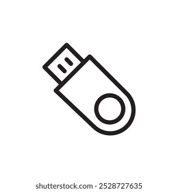 Usb stick icon Vector de contorno para Web ui