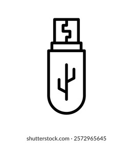 Usb stick icon simple vector symbol