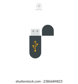 USB Stick icon symbol vector illustration isolated on white background