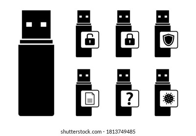 USB-Stick-Sicherheitssymbole