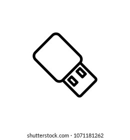 USB storage icon. Element of minimalistic icons for mobile concept and web apps. Thin line icon for website design and development, app development