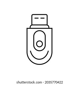 USB storage icon, in line form, Vector USB.