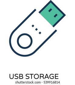 Usb Storage Vector Icon 