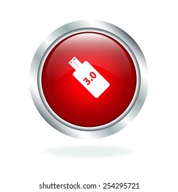 usb symbol glossy