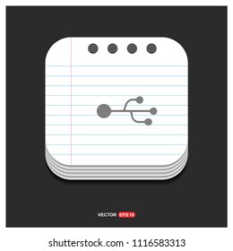 USB Symbol icon - vector icon
