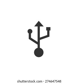 USB symbol icon vector illustration eps10 on white background