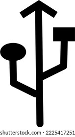 USB symbol icon vector isolated. simple design. Vector Illustration
