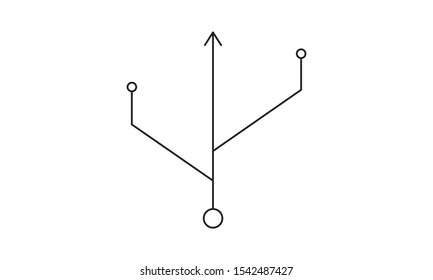 USB symbol icon vector. symbol for web site Computer and mobile vector.