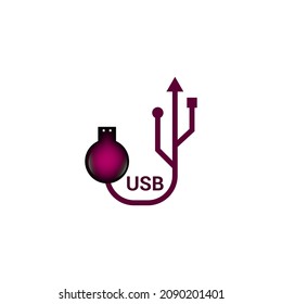 usb symbol template design element with connect concept pictogram