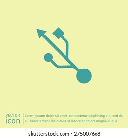 USB symbol, vector. usb icon. computer sign