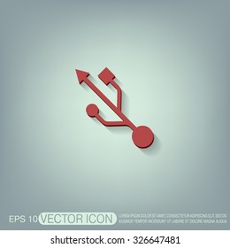 USB symbol, vector. usb icon. computer sign