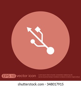 USB symbol, vector. usb icon. computer sign