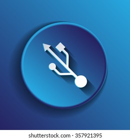 USB symbol, vector. usb icon. computer sign