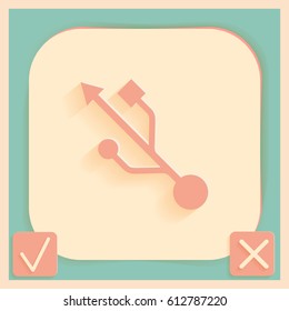 USB symbol, vector. usb icon. computer sign