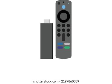 USB tv remote control isolated. watching tv remote control