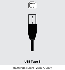 USB Tipo B, arte vectorial