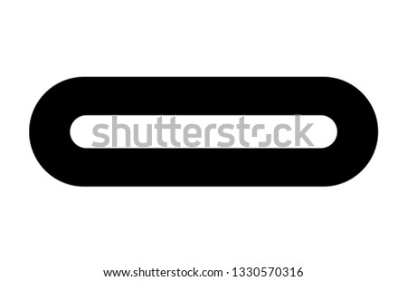 USB Type C or USB 4 connector cable flat vector icon for apps and websites