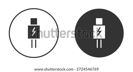 USB type c icon clipart vector designs for graphic projects