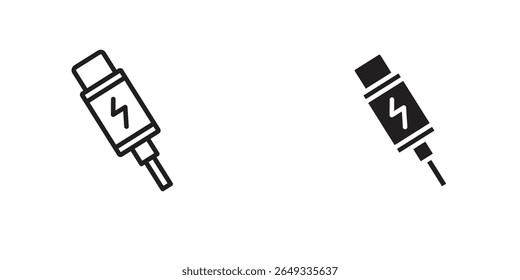 Ícone USB tipo c Ilustrações de design. ícones da Web editáveis