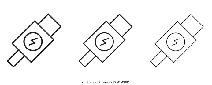 USB-Symbol Typ c. Handgezeichnete Minimalismus Stil Vektorgrafik