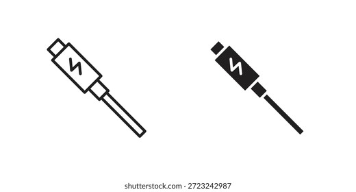 USB-Typ-c-Icon-Umriss und solides Vektorzeichen, lineare Piktogramme