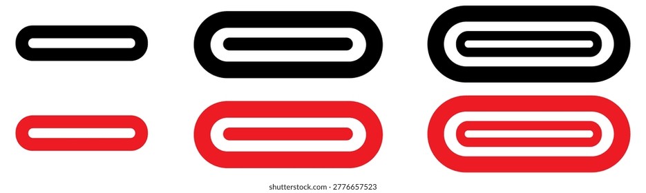Usb type c icon set modern connector symbol vector illustration.
