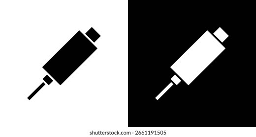 USB type c icon symbol. Simple, flat design for web and mobile app