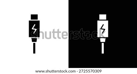 USB type c icon in trendy stroke thin linear style.