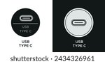 USB Type C Icon, Vector sign.