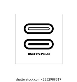 imagen vectorial de icono usb tipo c.