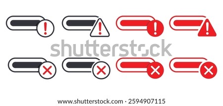 USB type c port error icon. Illustration vector
