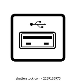  USB Type A port icon