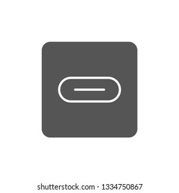 USB type-a icon isolated on white background. Socket symbol modern, simple, vector, icon for website design, mobile app, ui. Vector Illustration
