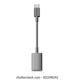 USB type-C cable to USB adapter