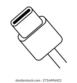 Icono del conector USB tipo C. Vector.
