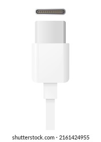 USB type-c connector plug file transfer on charge device cable vector illustration on white background