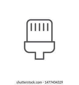 USB type-c icon isolated on white background. USB cable symbol modern, simple, vector, icon for website design, mobile app, ui. Vector Illustration