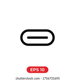 Usb Type-c Icon Vector.Usb  Sign.Connector Type-c