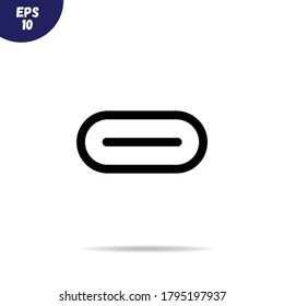 Usb type-c icon vector.Usb  sign.Connector type-c