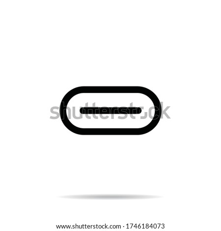 Usb type-c icon vector.Usb  sign.Connector type-c