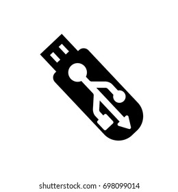 USB Universal Serial Bus Flash icon ,black sign design