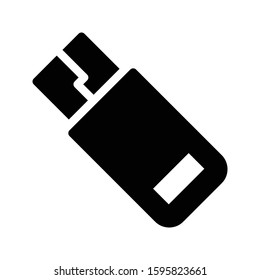 USB vector glyph flat icon 