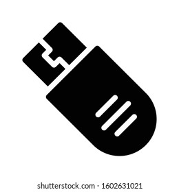 usb vector glyph flat icon  