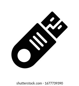 usb vector glyph flat icon 
