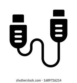 usb vector glyph flat icon 