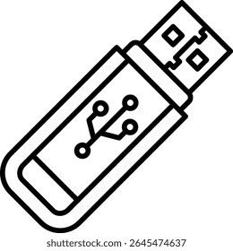 Usb vector icon. Can be used for printing, mobile and web applications.